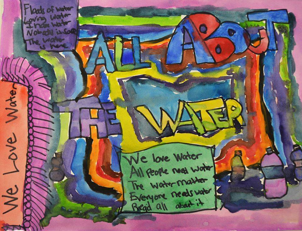 Drawing created by 8th grader, Teonnie G., at Linden Charter School in Flint, Michigan in response to the Flint water crisis.